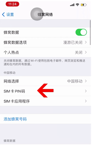 曲江苹果14维修网分享如何给iPhone14的SIM卡设置密码 