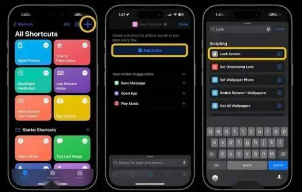 曲江苹果14锁屏维修店分享iPhone14升级iOS16.4后如何创建锁屏快捷方式 